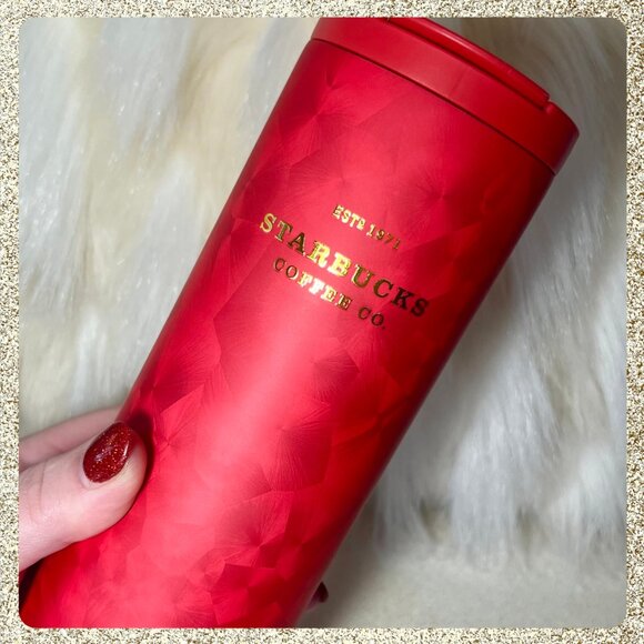 🎄🌟 NWT 2025 Starbucks Christmas/Holiday Red Prism SS 16oz Tumbler - Picture 4 of 8